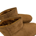 stivaletti in simil camoscio patch